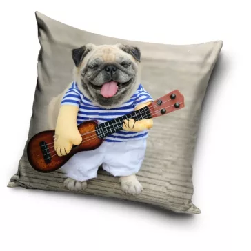 Kutyás Guitar párnahuzat 40x40 cm