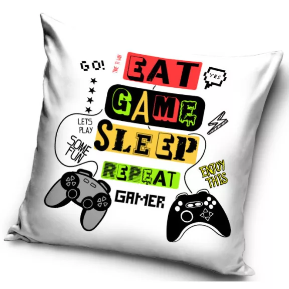 Gamer Repeat párnahuzat 40x40 cm Gamer Repeat párnahuzat 40x40 cm