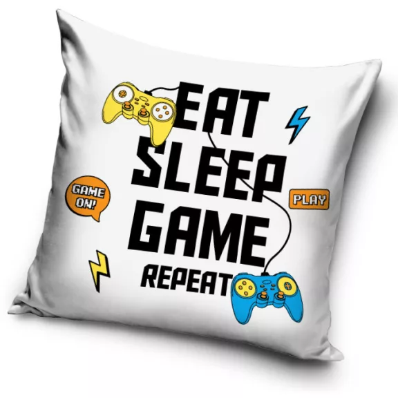 Gamer Repeat White párnahuzat 40x40 cm Gamer Repeat White párnahuzat 40x40 cm