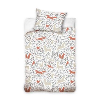   Állatos Calm Forest gyerek, ovis ágyneműhuzat 90x120 cm, 40×60 cm