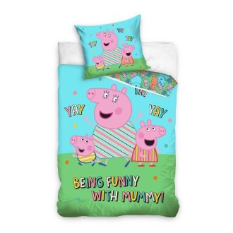 Peppa malac Funny ágyneműhuzat 140×200cm, 60x70 cm