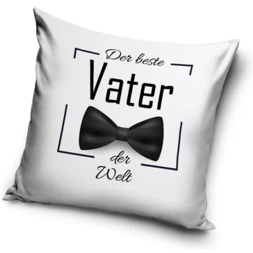 Der beste Vater Bow Tie párnahuzat 40x40 cm