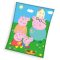 Peppa malac Picnic coral fleece polár takaró 150x200cm
