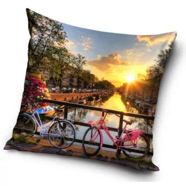 Amsterdam Bicycle párnahuzat 40x40 cm