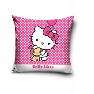 Hello Kitty Puppy párnahuzat 40x40 cm Velúr