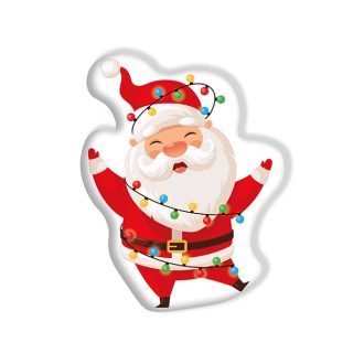   Télapó Cheerful Karácsonyi formapárna, díszpárna 40 cm Velúr