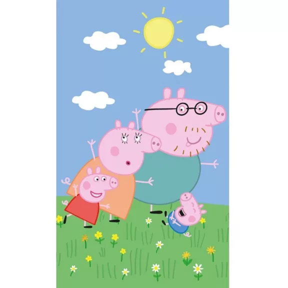 Peppa malac Family kéztörlő, arctörlő, törölköző 30x50 cm Peppa malac Family kéztörlő, arctörlő, törölköző 30x50 cm