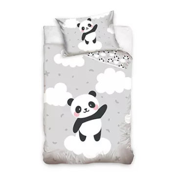 Panda Cloud gyerek, ovis ágyneműhuzat 90x120 cm, 40x60 cm