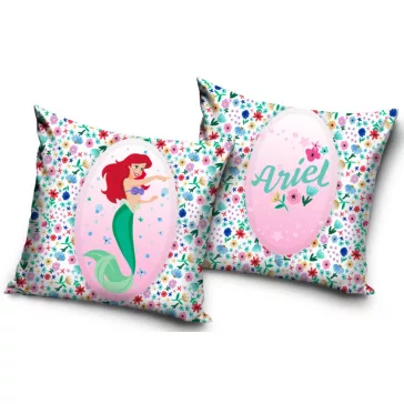 Disney Hercegnők Ariel Flower párnahuzat 40x40 cm Velúr