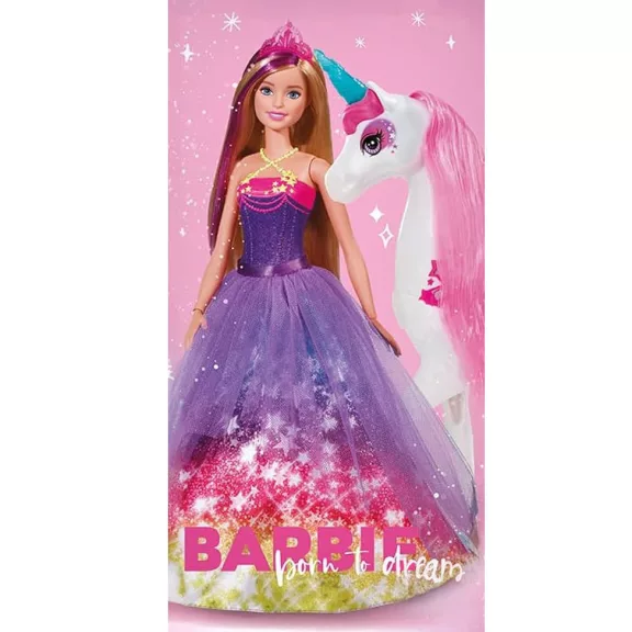 Barbie Born to Dream fürdőlepedő, strand törölköző 70x140cm Barbie Born to Dream fürdőlepedő, strand törölköző 70x140cm