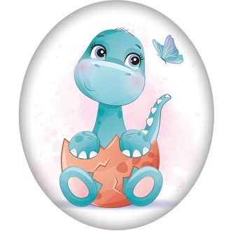 Dinoszaurusz Egg formapárna, díszpárna 37x34 cm Velúr