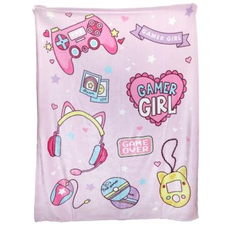 Gamer Girl coral fleece polár takaró 130x170cm