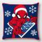 Pókember Snowflakes Karácsony párnahuzat 40x40 cm Velúr