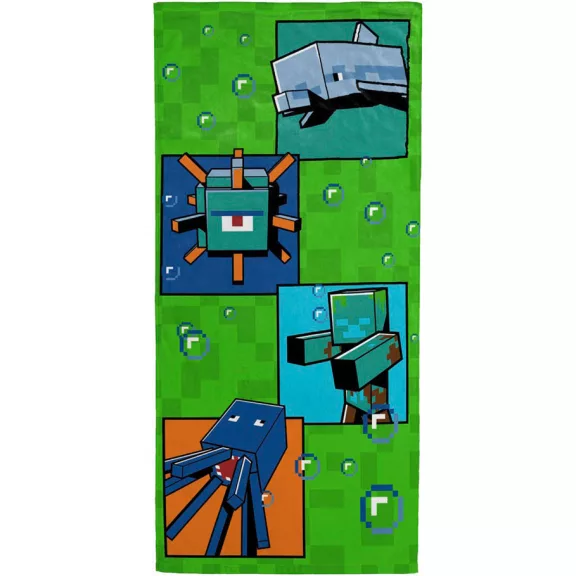 Minecraft Ocean Depths fürdőlepedő, strand törölköző 70x140cm Minecraft Ocean Depths fürdőlepedő, strand törölköző 70x140cm