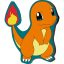 Pokémon Charmander Flame formapárna, díszpárna 39x32 cm Velúr