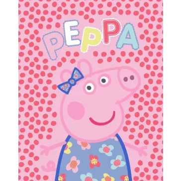 Peppa malac Dots flanel polár takaró 130x160cm
