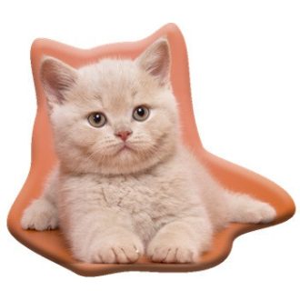 Cicás Fluffy formapárna, díszpárna 38x33 cm Velúr