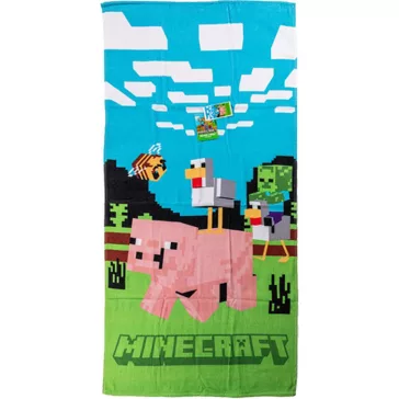   Minecraft Piggy Ride fürdőlepedő, strand törölköző 70x140cm