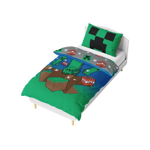 Minecraft Creeper Explode ágyneműhuzat 140×200cm, 80×80 cm
