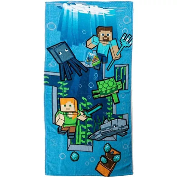 Minecraft Dive fürdőlepedő, strand törölköző 70x140cm Minecraft Dive fürdőlepedő, strand törölköző 70x140cm