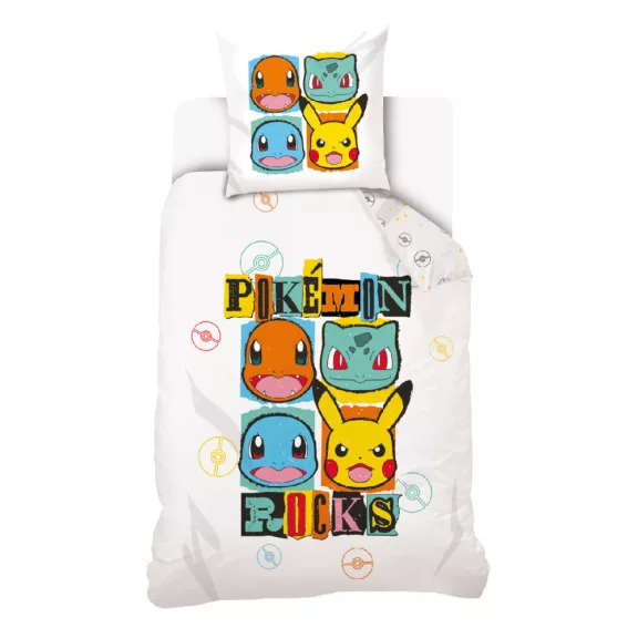 Pokémon Rocks ágyneműhuzat 140×200cm, 70×90 cm Pokémon Rocks ágyneműhuzat 140×200cm, 70×90 cm