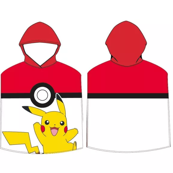 Pokémon Pokeball strand törölköző poncsó 50x115 cm Pokémon Pokeball strand törölköző poncsó 50x115 cm