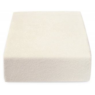 Színes Ecru frottír gumis lepedő 60x120 cm