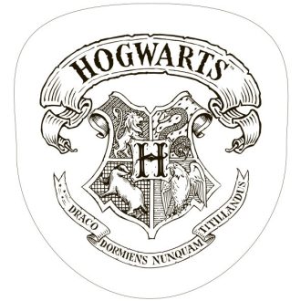 Harry Potter White Crest formapárna, díszpárna 34x36 cm