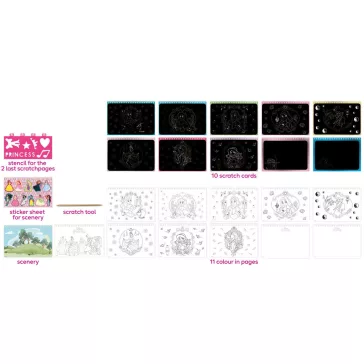   Disney Hercegnők Beauty scratch képkarcoló készlet és activity szett