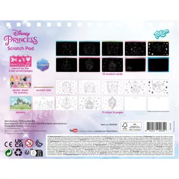   Disney Hercegnők Beauty scratch képkarcoló készlet és activity szett