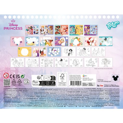 Disney Hercegnők Story puzzle matrica és színező szett