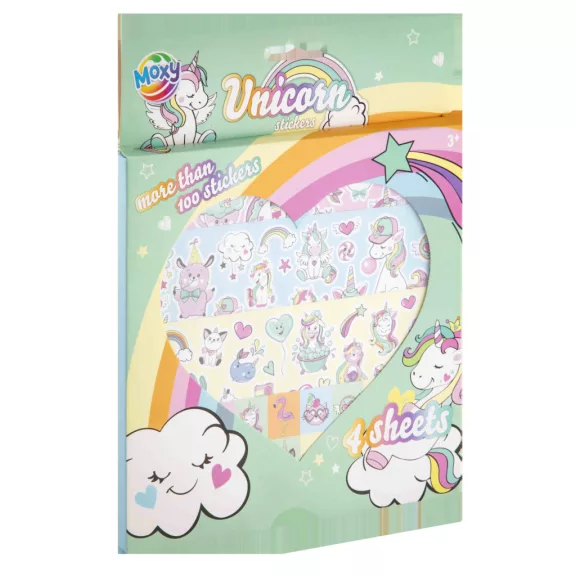 Unikornis Rainbow matrica szett 4 ív Unikornis Rainbow matrica szett 4 ív