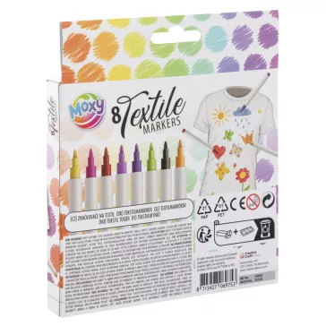 Színes Moxy textil filctoll 8 db-os