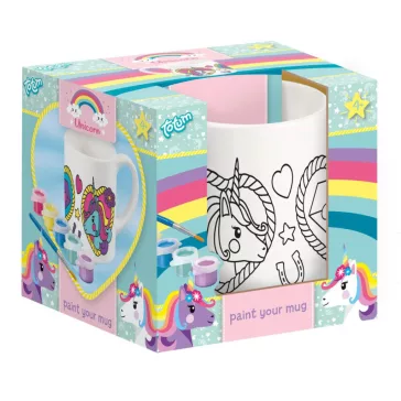   Unikornis Heart festhető porcelán bögre 235 ml Díszdobozban
