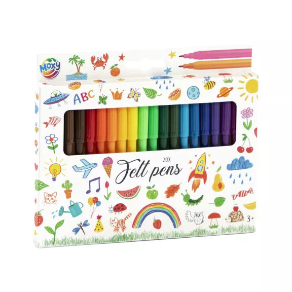Színes Moxy filctoll szett 20 db-os Színes Moxy filctoll szett 20 db-os