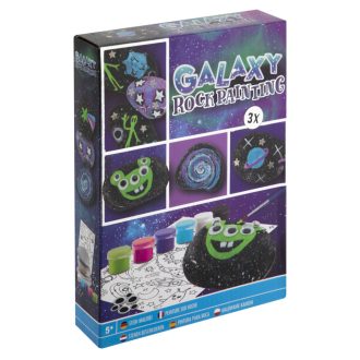 Színes Galaxy kavicsfestő készlet matricával