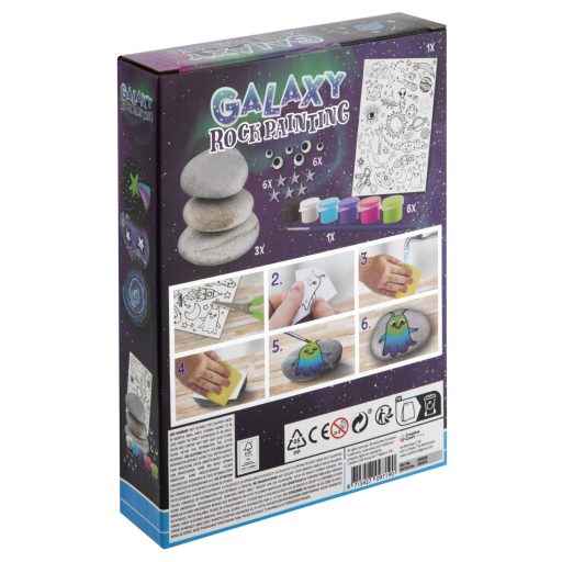 Színes Galaxy kavicsfestő készlet matricával