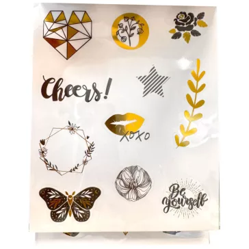 Színes Black&Gold matrica szett 3 ív