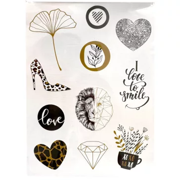 Színes Black&Gold matrica szett 3 ív