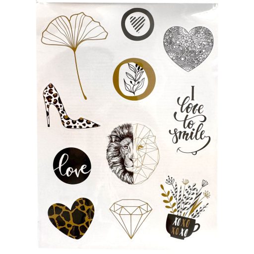 Színes Black&Gold matrica szett 3 ív