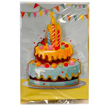 Happy Birthday Cake 3D üdvözlőkártya