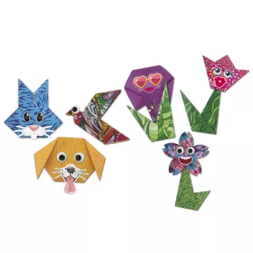 Színes Animals origami állatok kiegészítőkkel