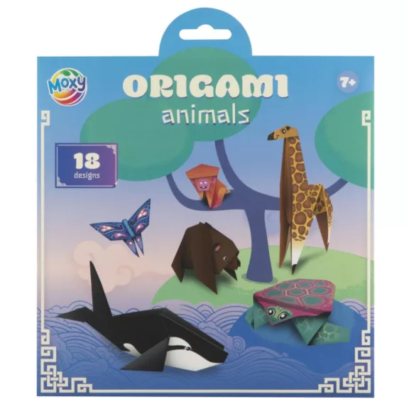 Állatos Colorful origami papír 18 db-os Állatos Colorful origami papír 18 db-os