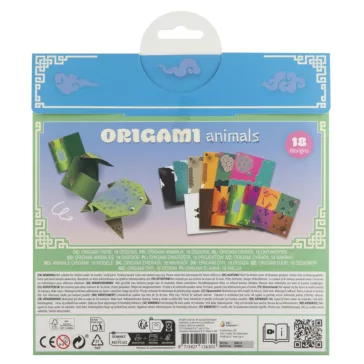 Állatos Colorful origami papír 18 db-os