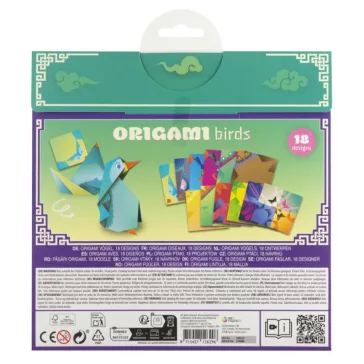Állatos Birds origami papír 18 db-os