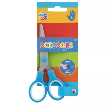 Kék Moxy balkezes olló 13 cm