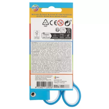 Kék Moxy balkezes olló 13 cm