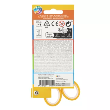 Sárga Moxy jobbkezes olló 13 cm