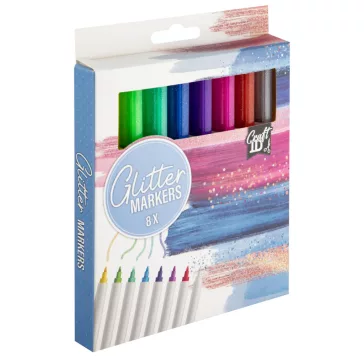 Színes Craft csillámos filctoll szett 8 db-os