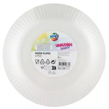 Unikornis Rainbow papírtányér 6 db-os 23 cm